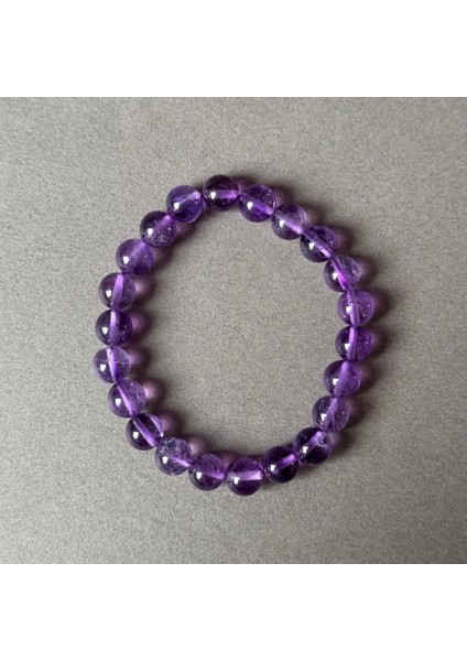 8mm Mor Ametist Taş Bileklik, Doğal ve Yüksek Kalite Tasarım fiyatları