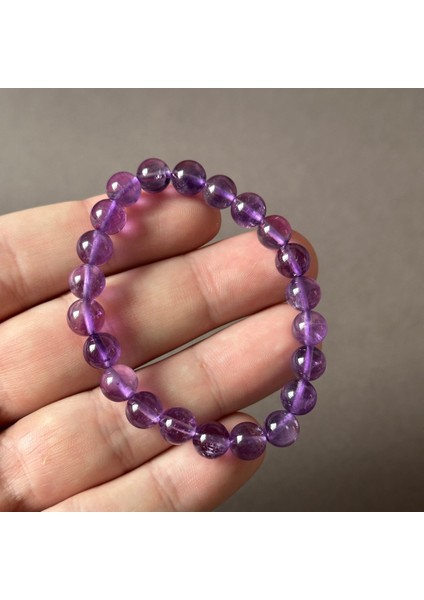 8mm Mor Ametist Taş Bileklik, Doğal ve Yüksek Kalite Tasarım modelleri
