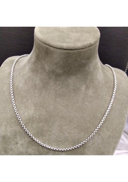 925 Ayar Gümüş Erkek Kolyesi-Uzunluk Seçenekli-Şık TASARIM-55CM -65CM/3MM modelleri