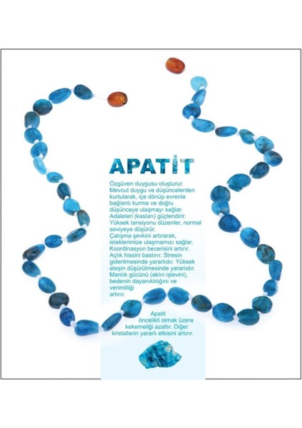 Çok Renkli Sertifikalı Apatit Doğal Kesim Kolye M040