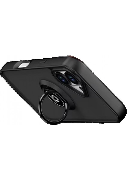 Apple iPhone 17 Montreal Yüzüklü Silikon Kapak - Siyah modelleri