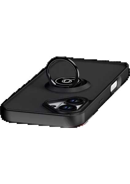 Apple iPhone 17 Montreal Yüzüklü Silikon Kapak - Siyah fırsatları