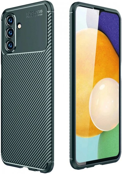 Samsung Galaxy A26 Kılıf Auto Focus Karbon Kapak - Koyu Yeşil