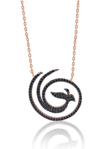 925 Ayar Gümüş Anka Kuşu Kolye, Şık ve Zarif Tasarım