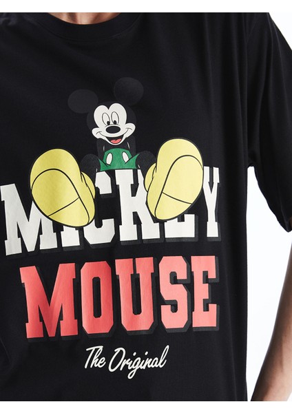 Yeni Sezon Mickey Mouse Baskılı Oversize Kadın Tişört modelleri