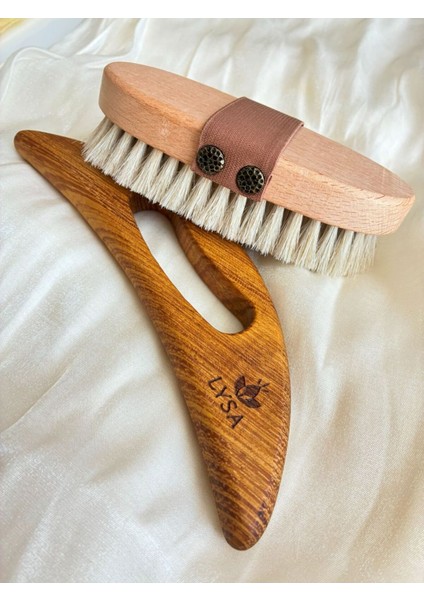 Selülit Azaltıcı ve Sıkılaştırıcı Masaj Seti, Doğal Fırça ve Masaj Aleti fiyatları