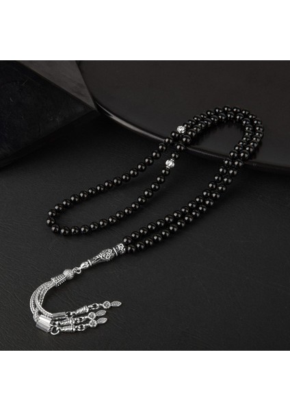 Siyah Turmalin Doğal Taş Tesbih 99'luk - 6mm, Şık ve Doğal Taş Tasarımı modelleri