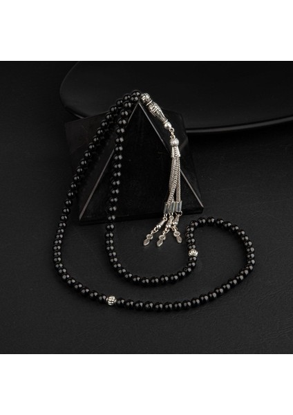 Siyah Turmalin Doğal Taş Tesbih 99'luk - 6mm, Şık ve Doğal Taş Tasarımı indirimleri