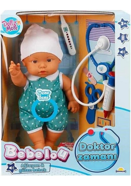 Bebelou Doktor Zamanı Sesli Bebek Seti 35 cm fırsatları