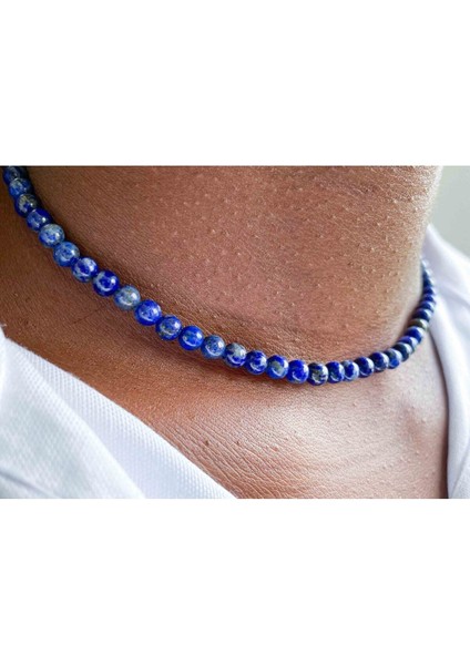 Doğal Lapis Lazuli Taşı Kolye, 4 Mm, Şık ve Kaliteli Takı Seçeneği fiyatları