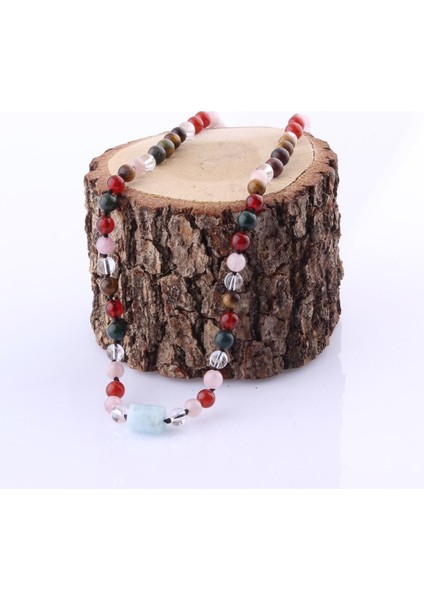 Renkli Yengeç Burcu Kolye, Selenit, Akik, Kan Taşı, Dumanlı Kuvars, Ametist, Hematit, Pembe Kuvars fiyatları