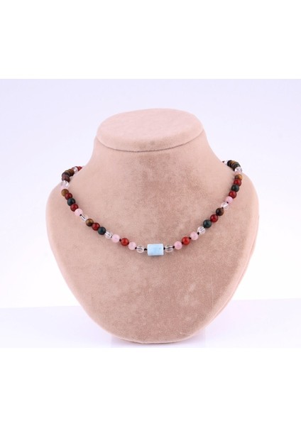 Renkli Yengeç Burcu Kolye, Selenit, Akik, Kan Taşı, Dumanlı Kuvars, Ametist, Hematit, Pembe Kuvars modelleri