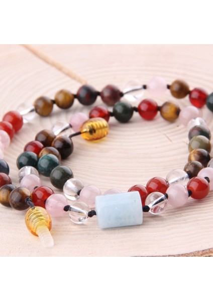 Renkli Yengeç Burcu Kolye, Selenit, Akik, Kan Taşı, Dumanlı Kuvars, Ametist, Hematit, Pembe Kuvars fırsatları