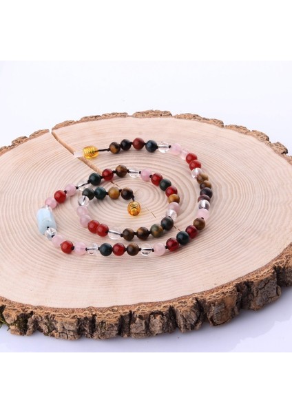 Renkli Yengeç Burcu Kolye, Selenit, Akik, Kan Taşı, Dumanlı Kuvars, Ametist, Hematit, Pembe Kuvars indirimleri