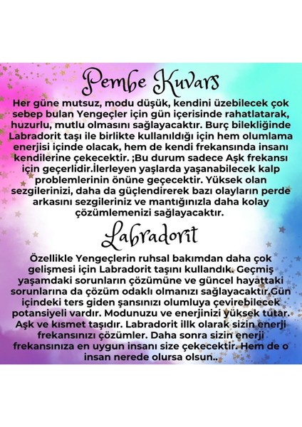 Yengeç Burcu Kolye, Akik, Aytaşı, Labradorit, Yeşim, Pembe K., Sitrin, Aventurin