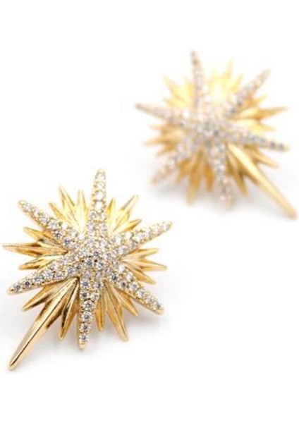 Çok Renkli Parıltılı Yuvarlak Küpe - Şık ve Renkli Takı fiyatları