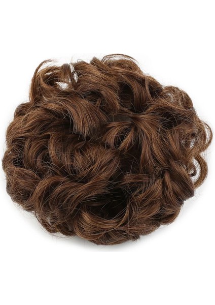 Yoğun Saçlı Lastikli Topuz Toka - Karamel fiyatları