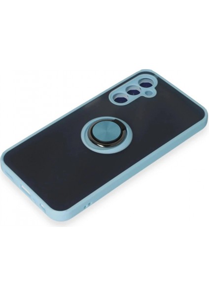 Samsung Galaxy M34 5G Kılıf Montreal Yüzüklü Silikon Kapak - Buz Mavi fırsatları