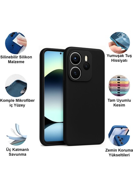 Xiaomi Redmi Note 14 4g Kılıf Lansman Premium Silinebilir Silikon fiyatları