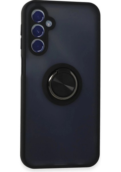 Samsung Galaxy M34 5g Kılıf Montreal Yüzüklü Silikon Kapak - Siyah