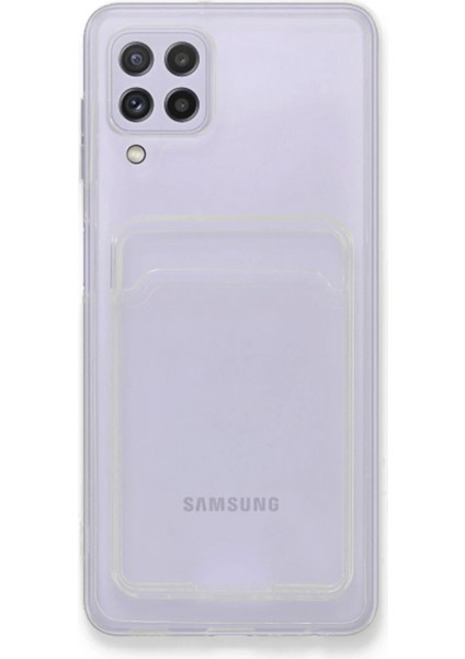 Samsung Galaxy A22 Kılıf Kart Şeffaf Silikon - Şeffaf fiyatları