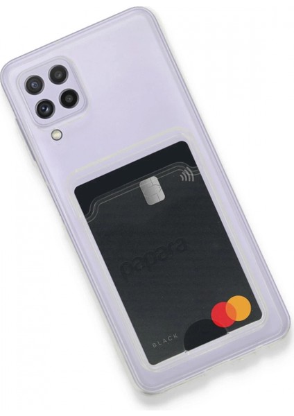 Samsung Galaxy A22 Kılıf Kart Şeffaf Silikon - Şeffaf modelleri