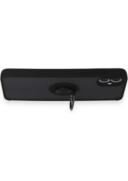 Samsung Galaxy A05 Kılıf Montreal Yüzüklü Silikon Kapak - Siyah indirimleri