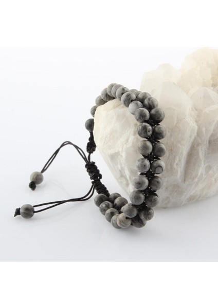 Doğal Gri Jasper Taşlı 6mm Bileklik, Şık ve Enerjik Tasarım. modelleri