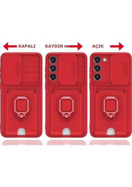 Samsung Galaxy S23 Plus Kılıf Zuma Kartvizitli Yüzüklü Silikon - Pembe fırsatları