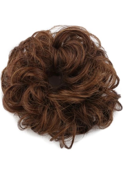 Saçlı Lastikli Topuz Toka - Karamel fiyatları