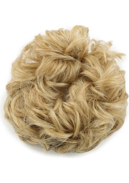 Yoğun Saçlı Lastikli Topuz Toka - Karamel Platin Röfleli fiyatları