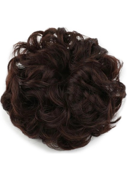 Yoğun Saçlı Lastikli Topuz Toka - Koyu Kahve fiyatları