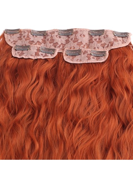 Fiber Sentetik Kabarık Dalgalı Yarım Ay + 2 Yan Çıt Çıt - Bakır modelleri