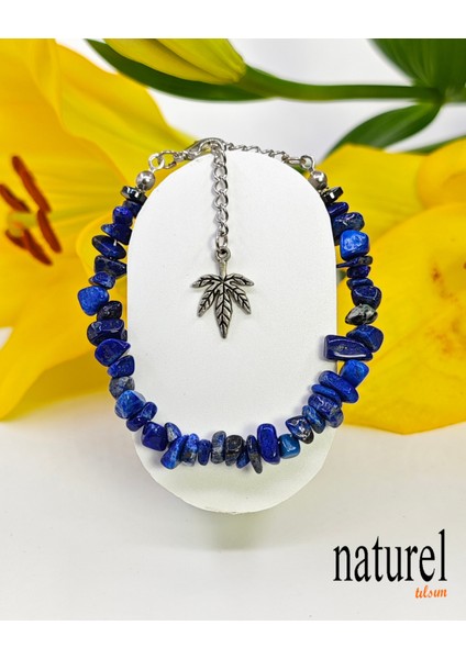 Lapis Lazuli Kırık Doğal Taş Kadın Bileklik, Şık ve Doğal Tasarım