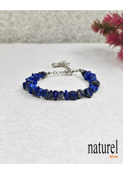 Lapis Lazuli Kırık Doğal Taş Kadın Bileklik, Şık ve Doğal Tasarım modelleri