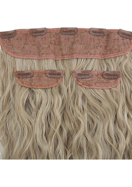 Fiber Sentetik Kabarık Dalgalı Yarım Ay + 2 Yan Çıt Çıt - Balköpüğü Platin Röfleli modelleri