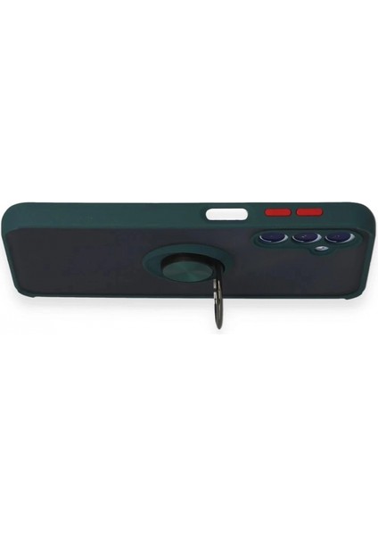 Samsung Galaxy M34 5G Kılıf Montreal Yüzüklü Silikon Kapak - Yeşil indirimleri