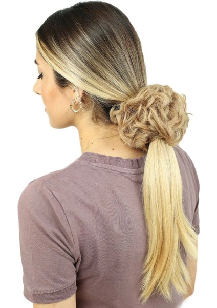 Yoğun Saçlı Lastikli Topuz Toka - Balköpüğü