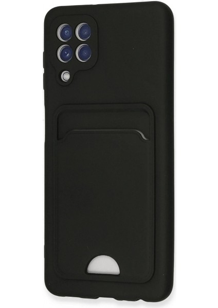 Samsung Galaxy A22 Kılıf Kelvin Kartvizitli Silikon - Siyah modelleri