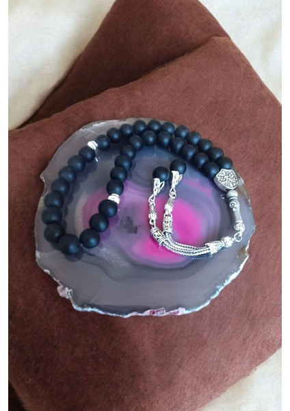 Oniks Taşlı 33'lü Tesbih, Sertifikalı, Mdf Kutulu, 10 Mm, Şık ve Kaliteli