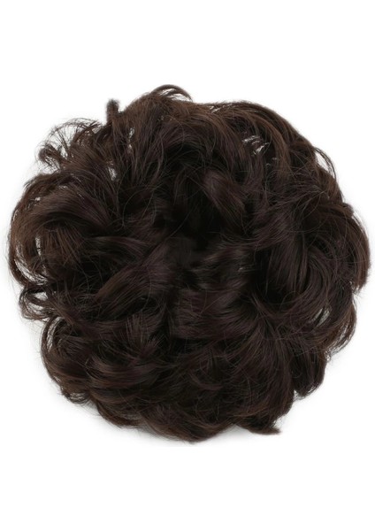 Yoğun Saçlı Lastikli Topuz Toka - Açık Kahve fiyatları