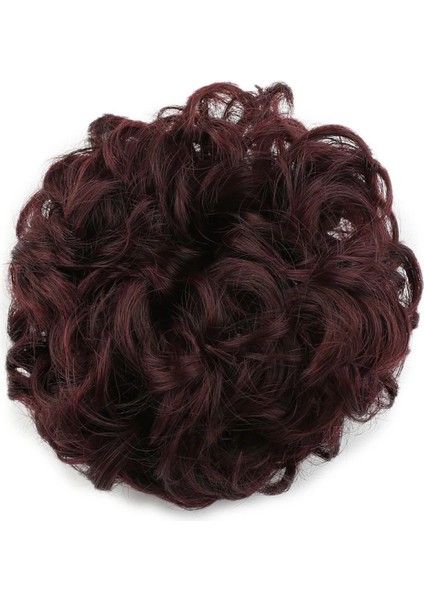 Yoğun Saçlı Lastikli Topuz Toka - Koyu Kızıl fiyatları