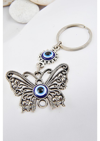 Mavi Cam Nazar Boncuğu Anahtarlık, Şık ve Güzel Aksesuar Seçeneği fiyatları