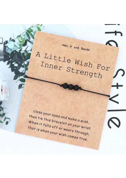 Şık Siyah Taşlı 3 Parça Bileklik Takımı