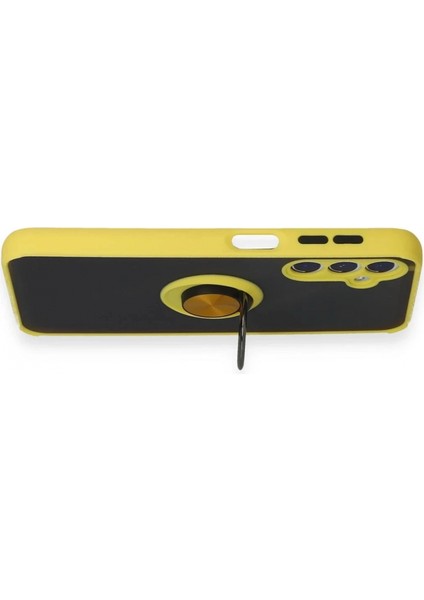 Samsung Galaxy M34 5g Kılıf Montreal Yüzüklü Silikon Kapak - Sarı indirimleri