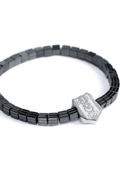Gri Kare Hematit Doğal Taş Bileklik 4 mm Şık ve Zarif Takı