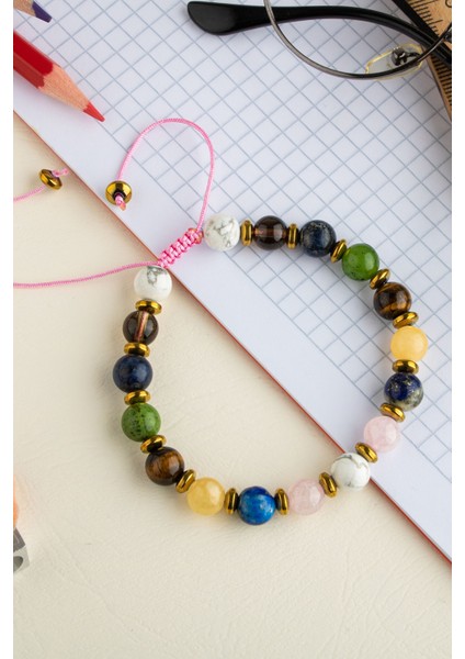 Doğal Taşlı Öğrenci Başarı ve Konsantrasyon Bilekliği, Şık ve Şifalı Tasarım modelleri