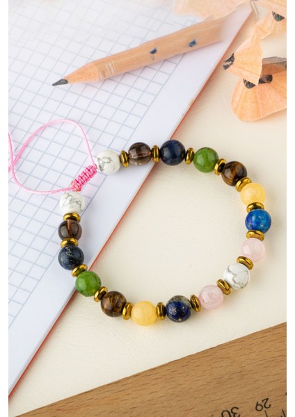 Doğal Taşlı Öğrenci Başarı ve Konsantrasyon Bilekliği, Şık ve Şifalı Tasarım fırsatları