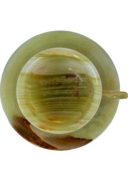 Doğal Oniks Taşı Türk Kahvesi Fincanı Takımı, Şık ve Özel Tasarım, Beyaz modelleri