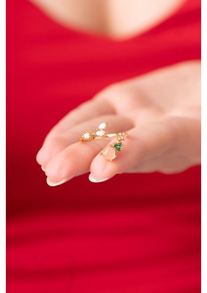 Renkli Ayarlanabilir Zarif Prenses Model Yüzük, Şık Takı Seçeneği modelleri